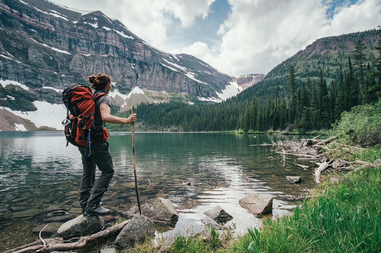 The lone hiker on a trail...